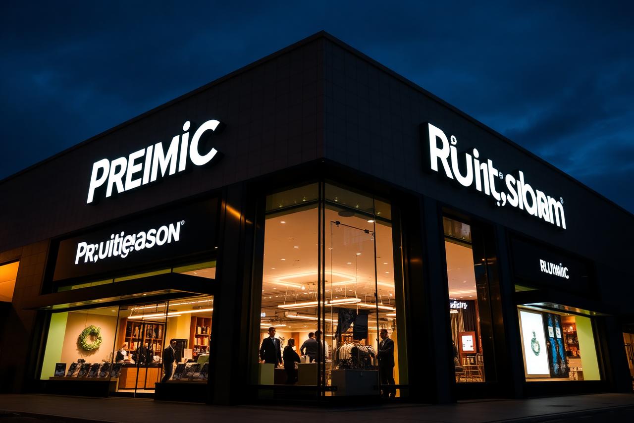 Complete retail branding in a new store